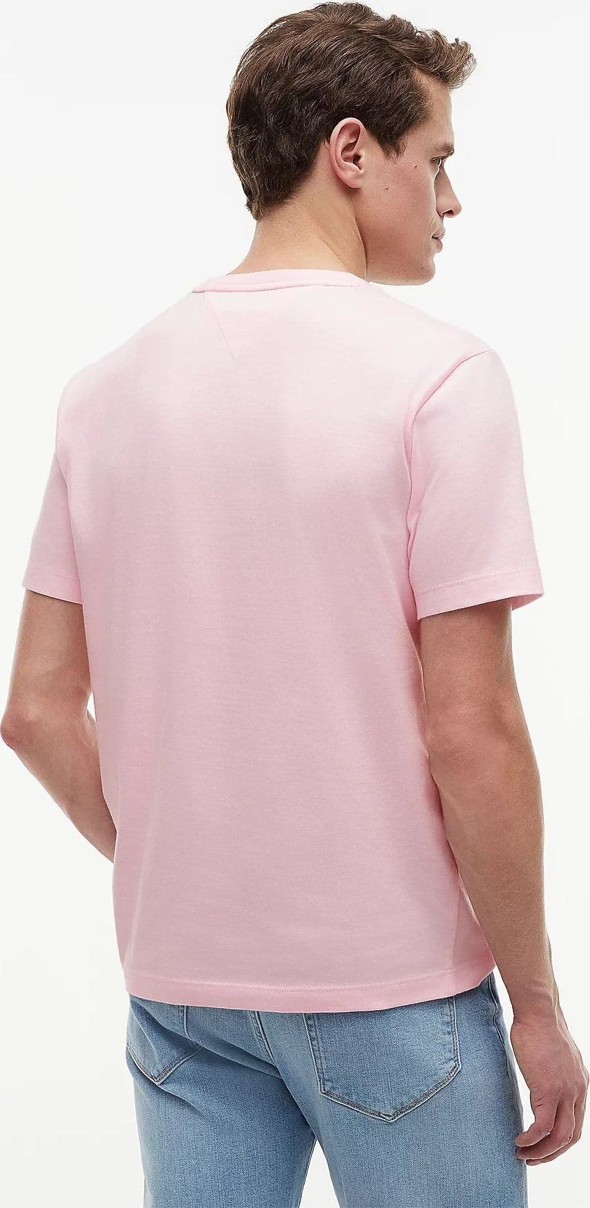 Tommy Hilfiger T-shirt uomo in cotone rosa con bandierina ricamata regular fit in T-shirt Broadway Red - Barletta, commercioVirtuoso.it