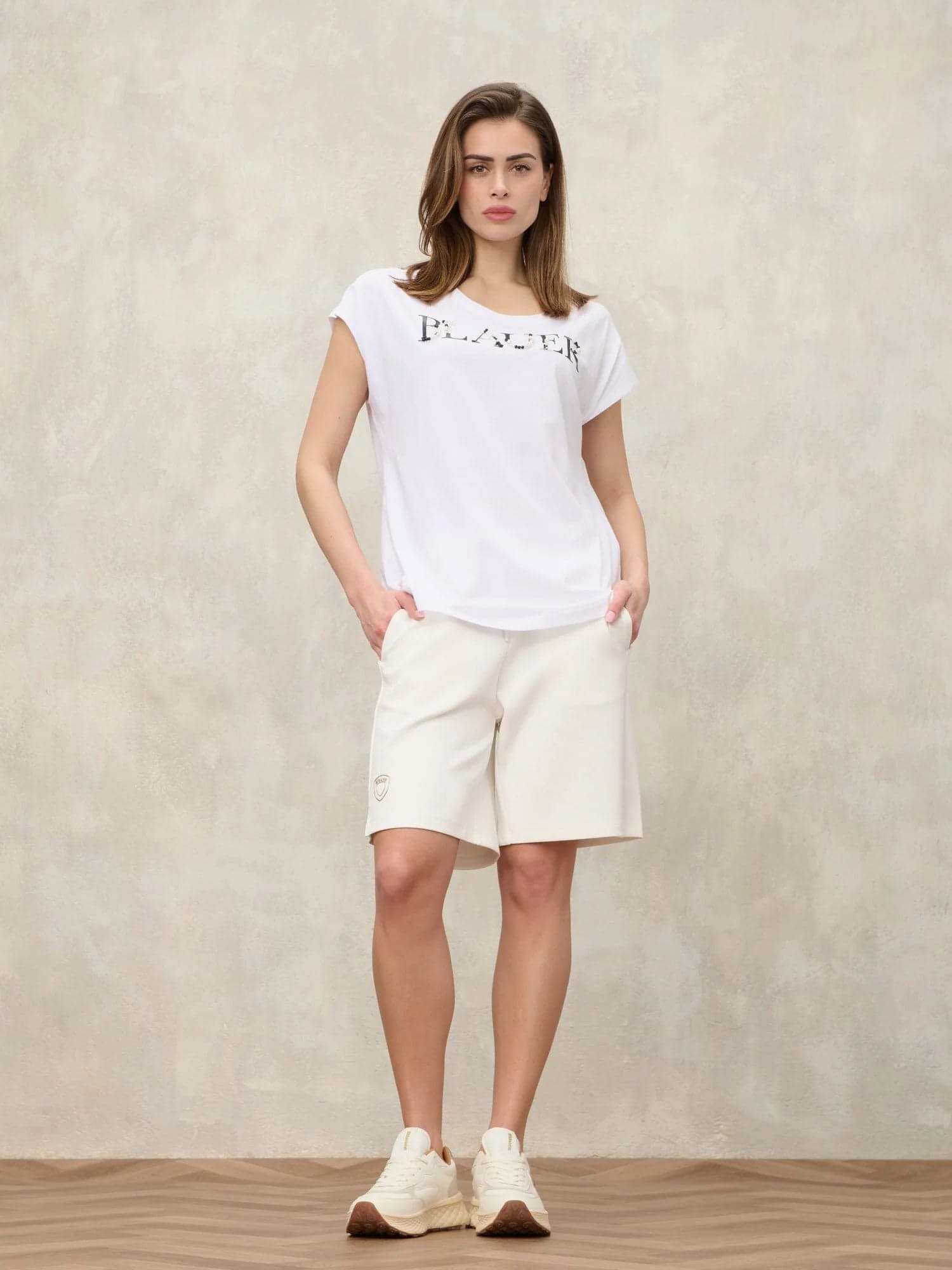 Blauer T-shirt donna Mohawk con logo decorato bianco in T-shirt Broadway Red - Barletta, commercioVirtuoso.it
