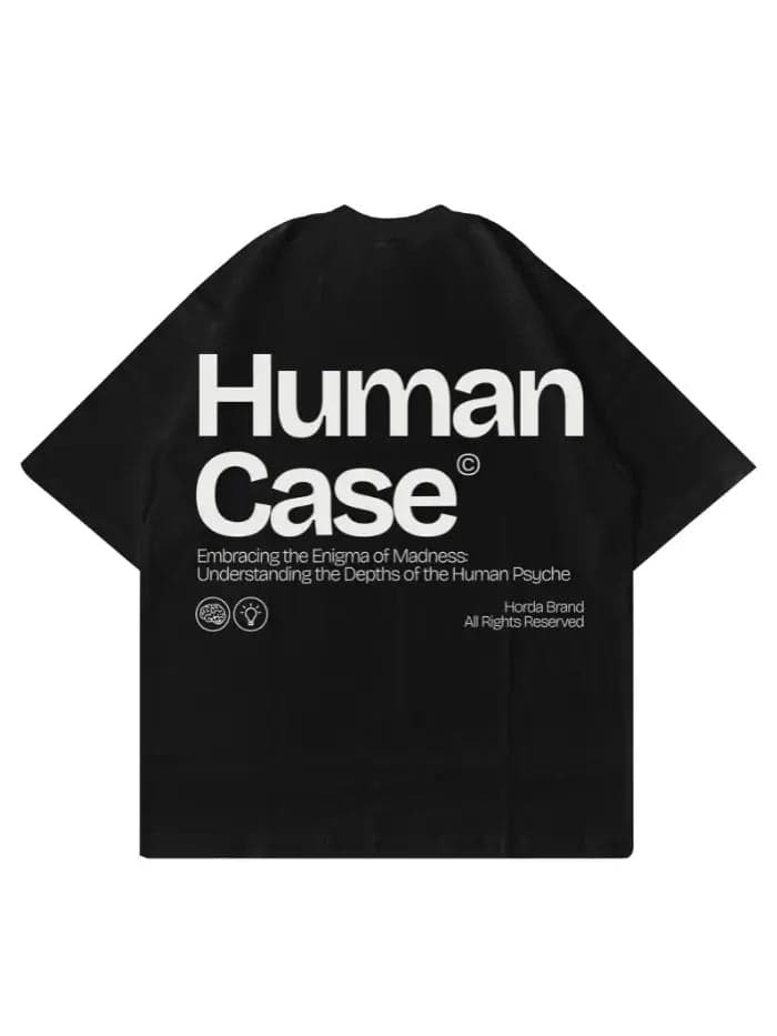 T-Shirt oversize cotone Boxy Fit Made in Italy Human Case - 8