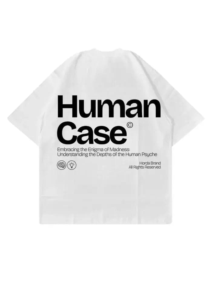 T-Shirt oversize cotone Boxy Fit Made in Italy Human Case - 1