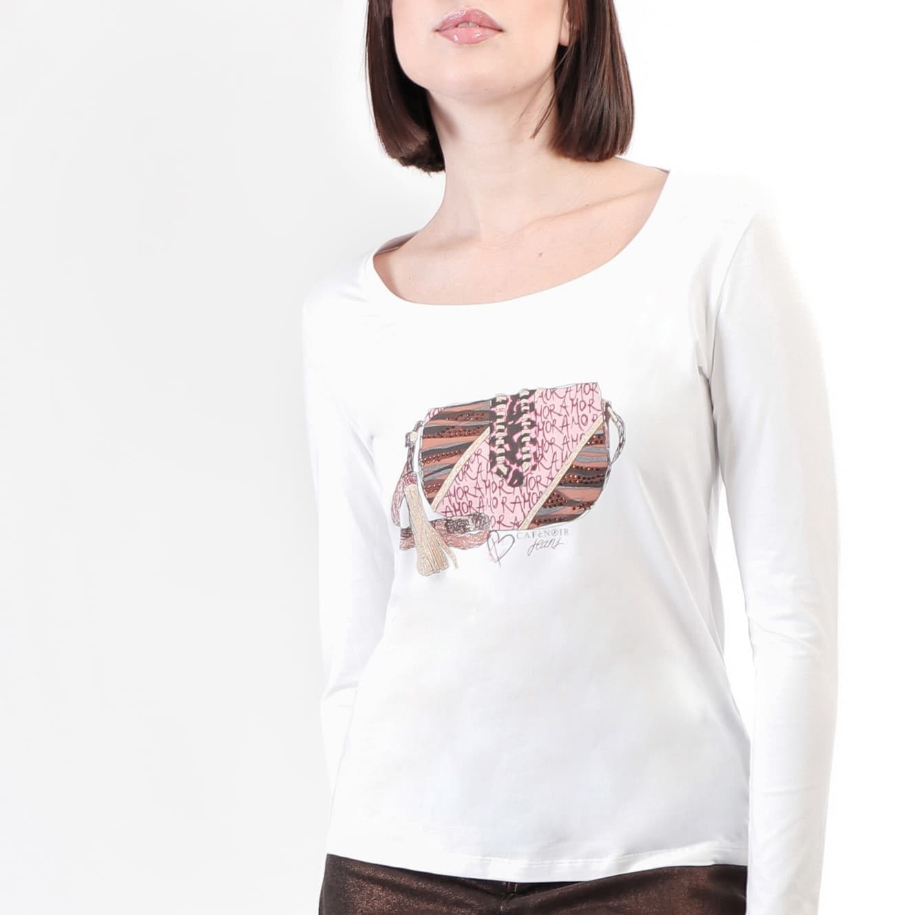 TSHIRT MANICA LUNGA STAMPA BORSETTA - 3