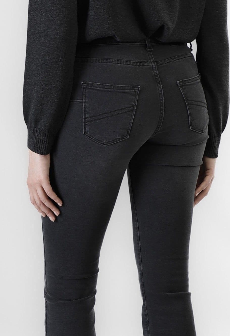 DENIM CROPPED FLARE CON PERLE ALLE TASCHE - 3
