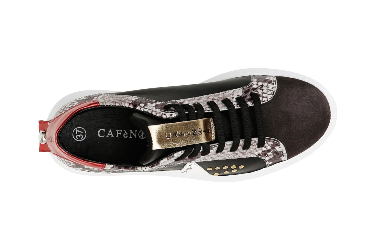 SNEAKERS IN PELLE CON STELLA LOGATA - 3