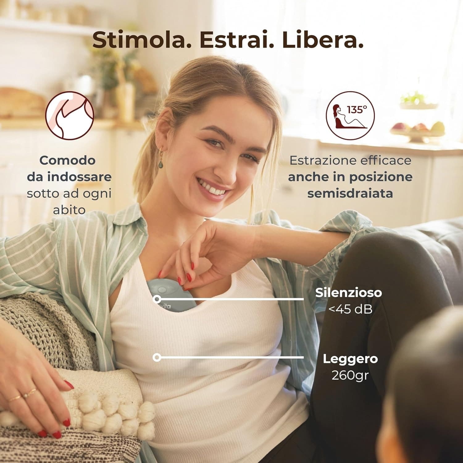 Nuvita - Tiralatte Elettrico Indossabile Materno Flow - 7