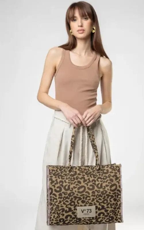 73BS9MV01  BORSE SHOPPING V73 Marrone/Beige 0000000320 - 5