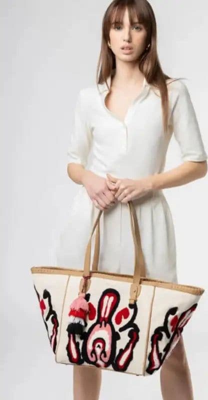 73BS9NA01 BORSE SHOPPING V73 Cuoio/Rosso 0000000331 - 5