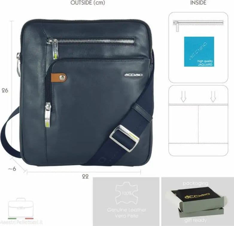 8458  Borsello Acciaio Blu 0000000127 - 3