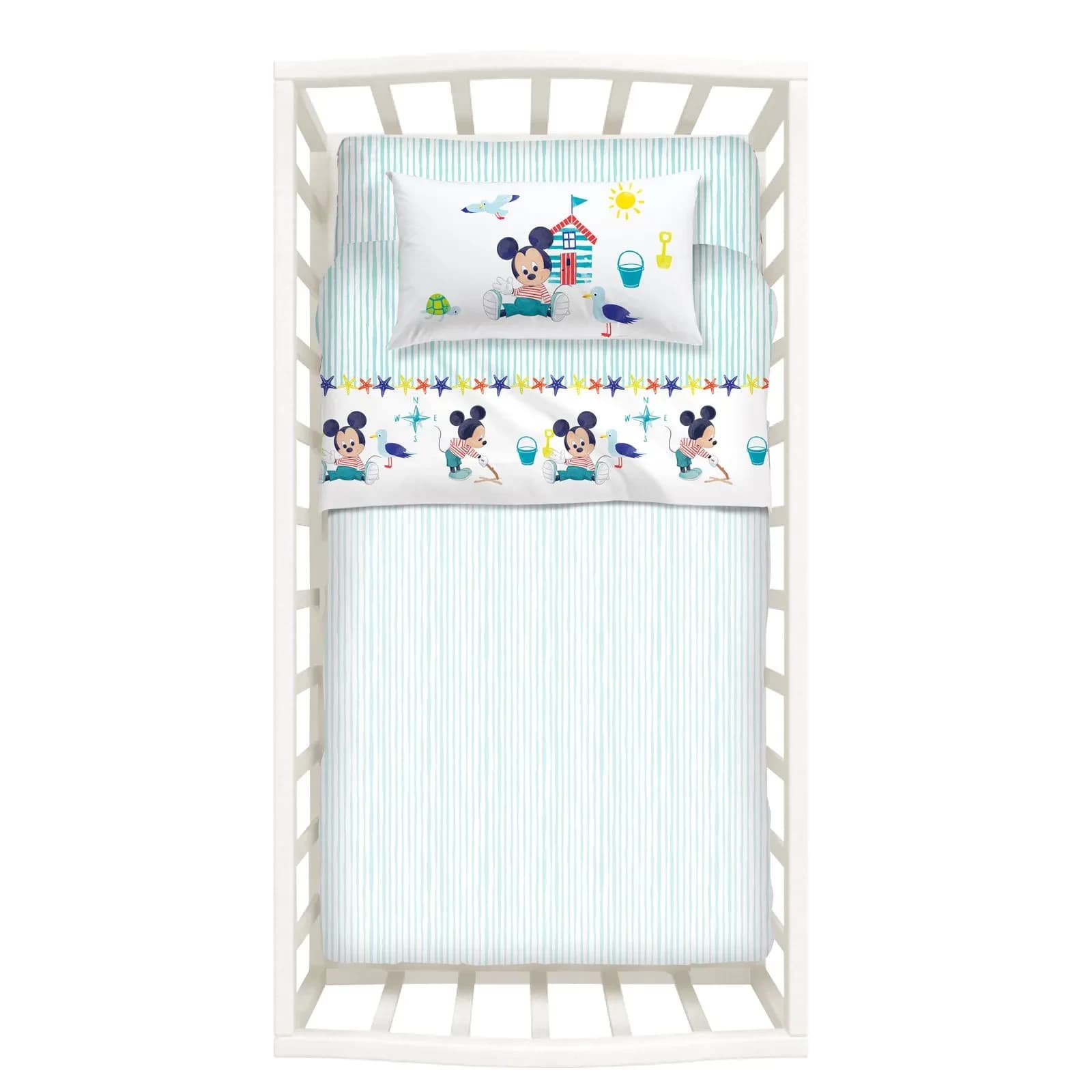 Completo lenzuola baby mickey per culla 100% cotone - Caleffi - 3