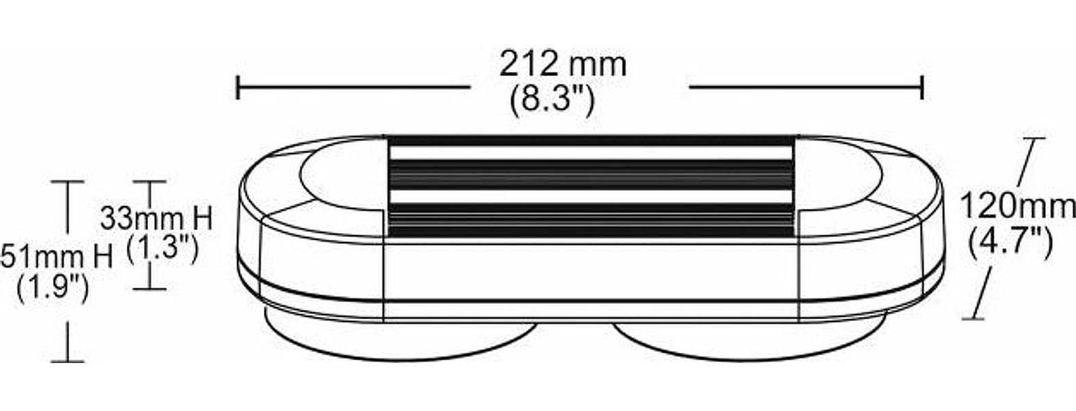 Barra a LED magnetica 12-24V DC 48W - 3