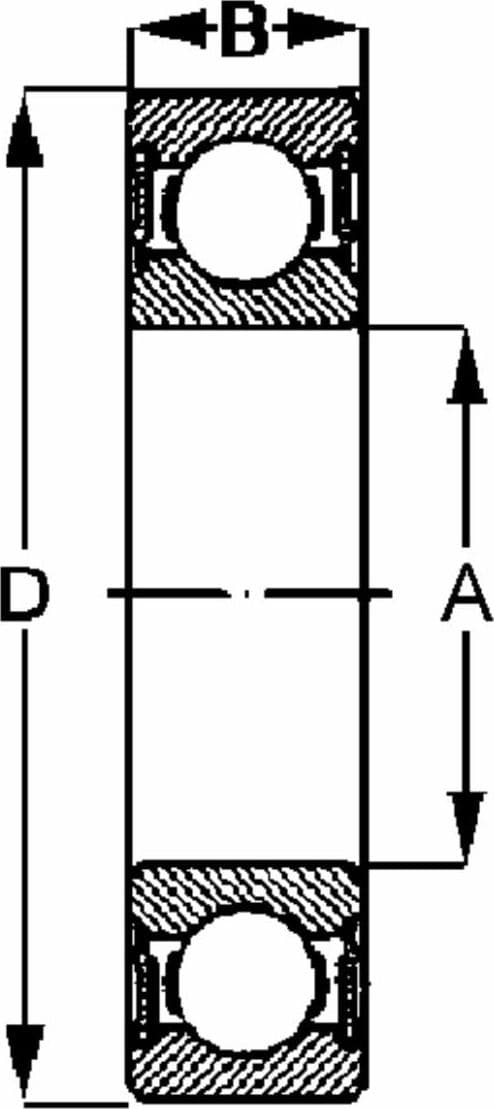 Cuscinetto radiale a sfere adattabile mod. 6209-2RS - 2