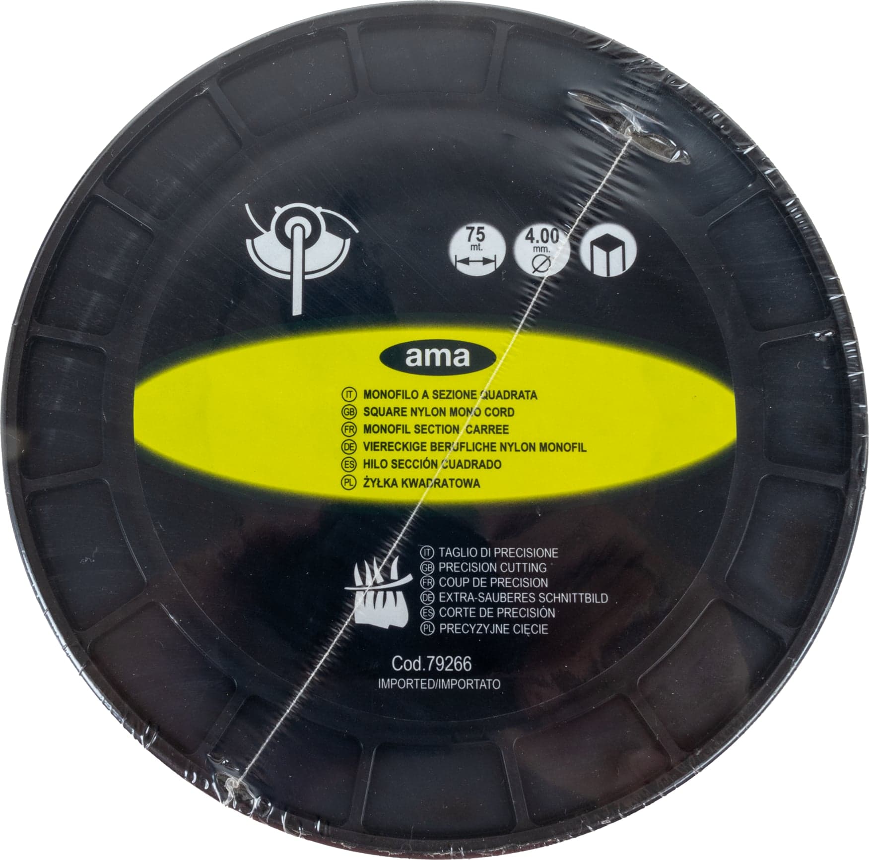 Filo per decespugliatore da 75m sezione quadrata Ø 4mm - 2