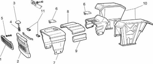 Cofano laterale sinistro serie Oro adattabile Fiat 4950909 - 2