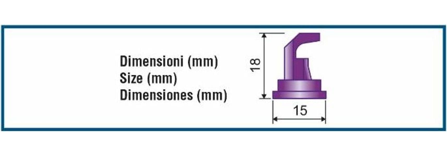 Ugello a specchio DEF 130° riferimento originale DEF06 confezione da 10 pezzi - 5
