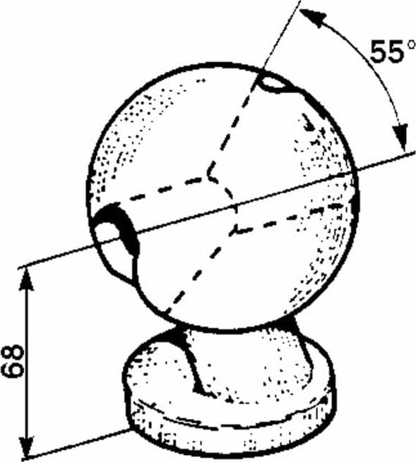Sfera per sistema di ribaltamento rimorchi Ama Ø 78mm con asola - 2