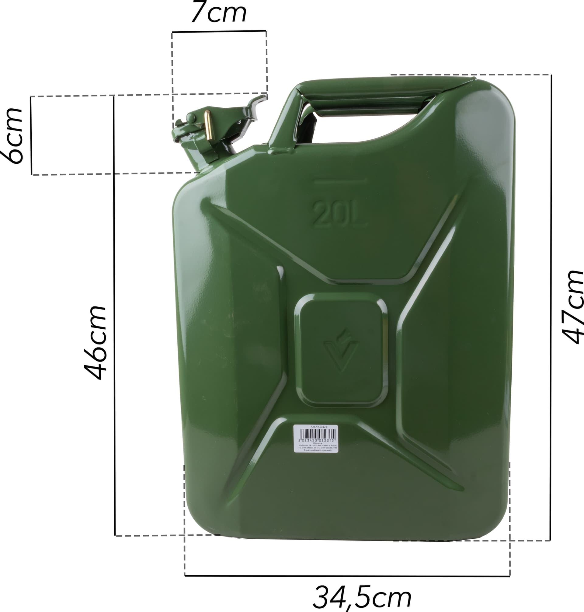 Tanica per carburante in metallo da 20L omologata TUV - 9
