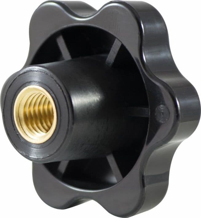 Volantino 6 lobi femmina Ø 30mm filetto M6 - 2