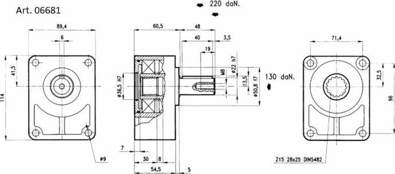 Supporto tirocinghia albero cilindrico Ø 22mm per pompa gruppo 2 - 2