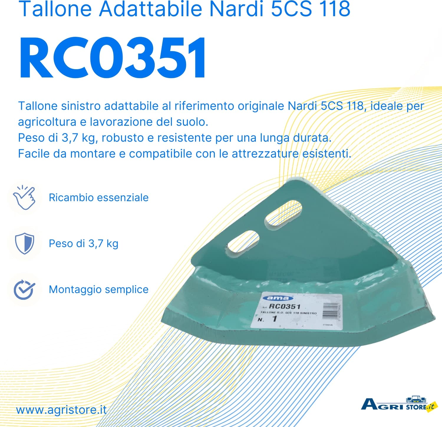 Tallone adattabile Nardi 5CS 118 sx - 6
