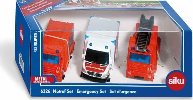 SET DI SERVIZI DI SOCCORSO CON 3 MODELLI SIKU 6326 - 2