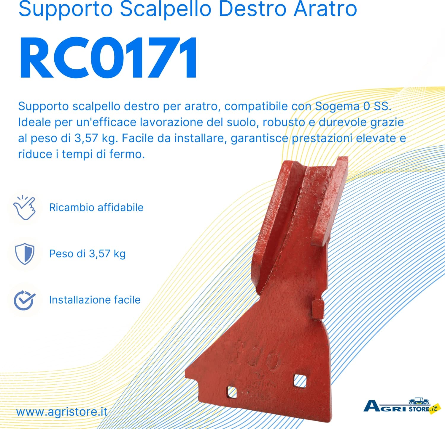 Supporto scalpello dx adattabile Sogema 0 SS - 6