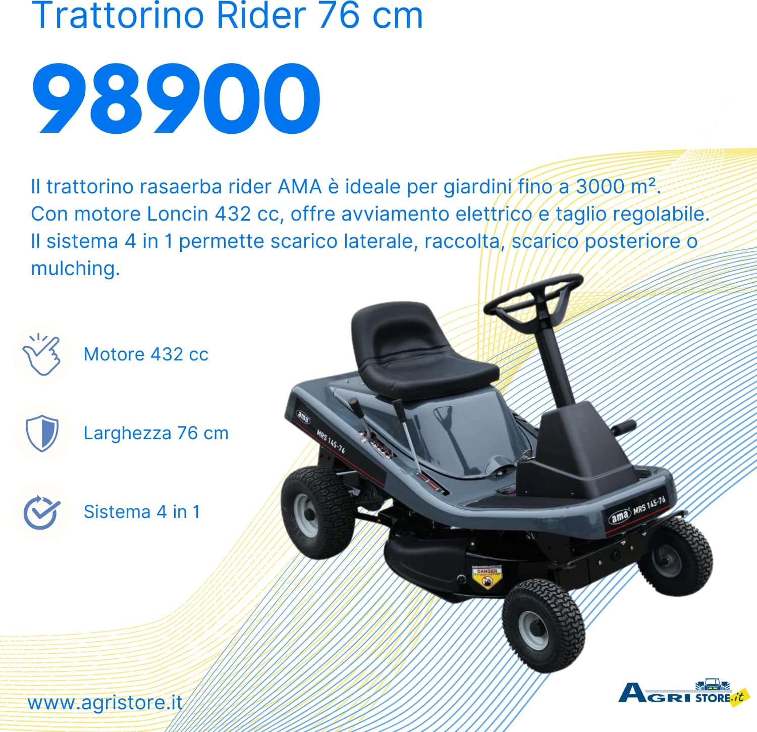 Trattorino Rider MRS 145-76 - 6