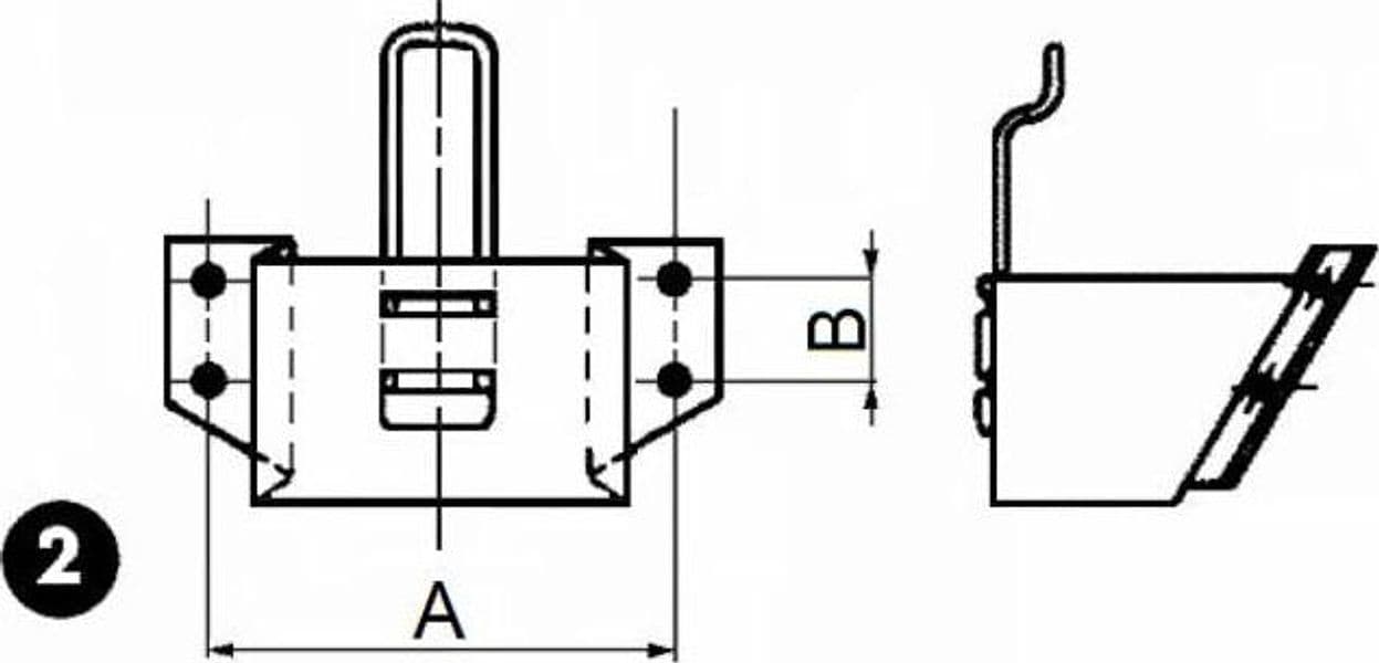 Supporto in metallo verniciato per cuneo fermaruota raggio 460mm - 2