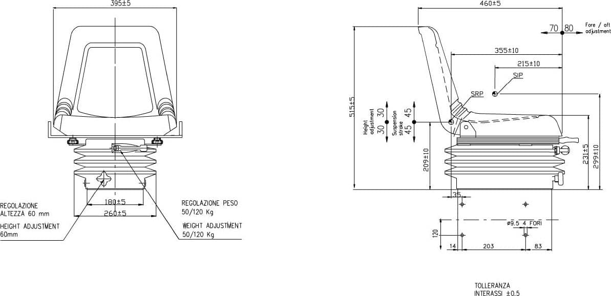 Sedile Seat con sospensione meccanica - 2