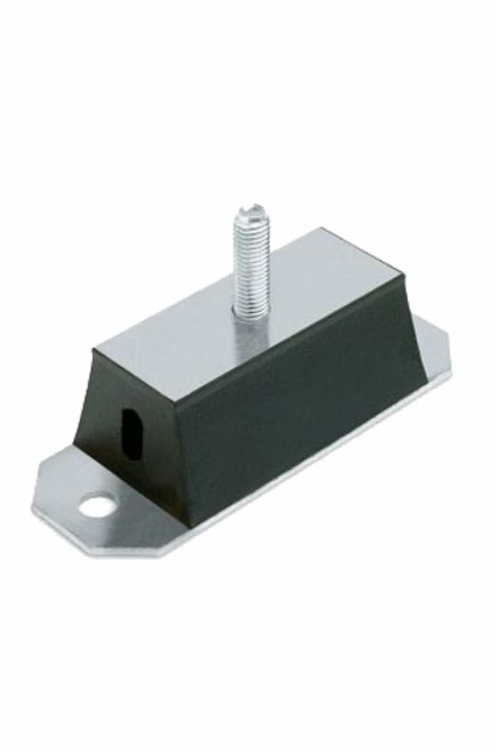 Supporto antivibrante rettangolare 100x40 perno,M12
