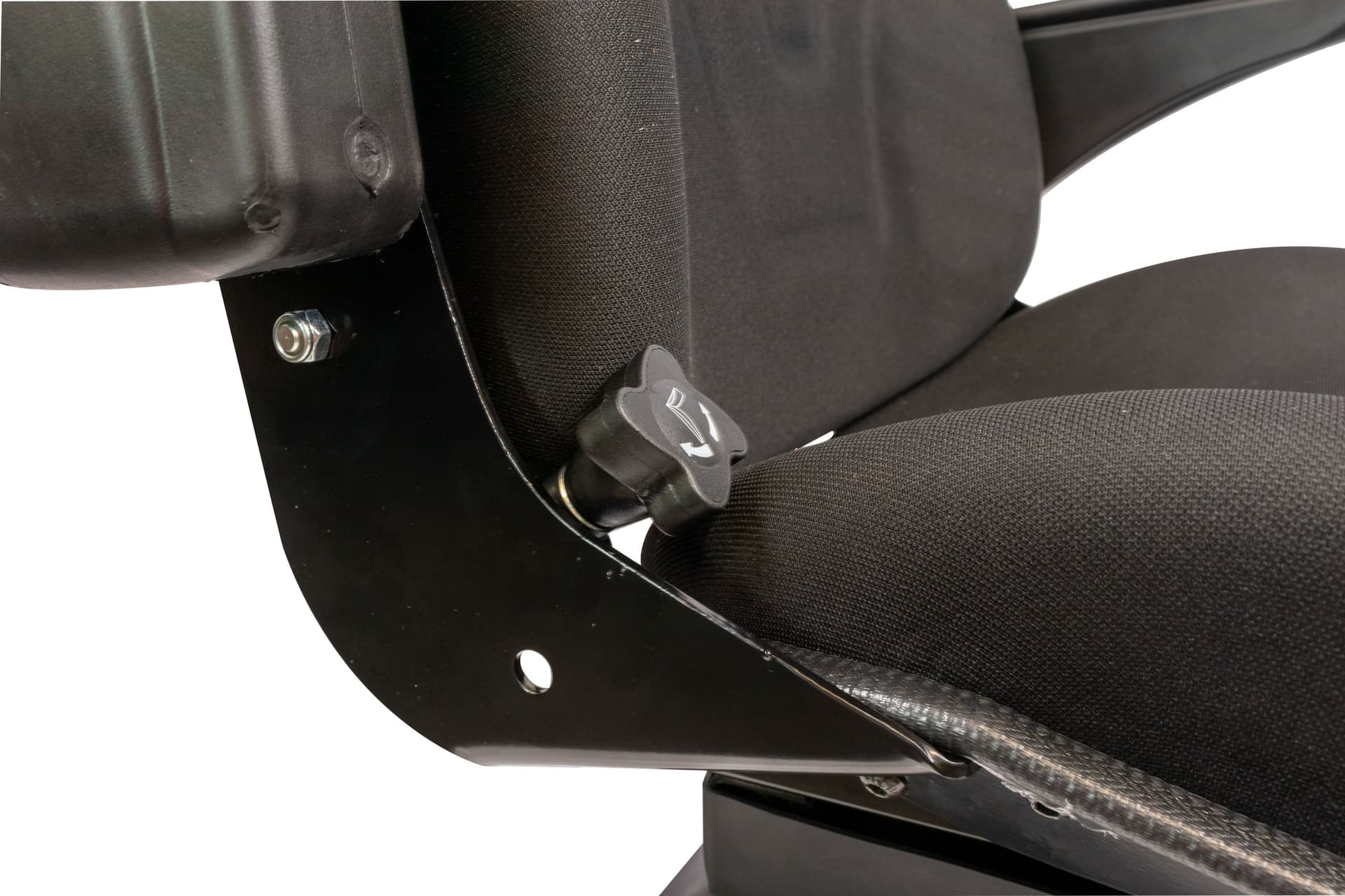 Sedile Top in tessuto nero completo di sospensione meccanica e guide - 5