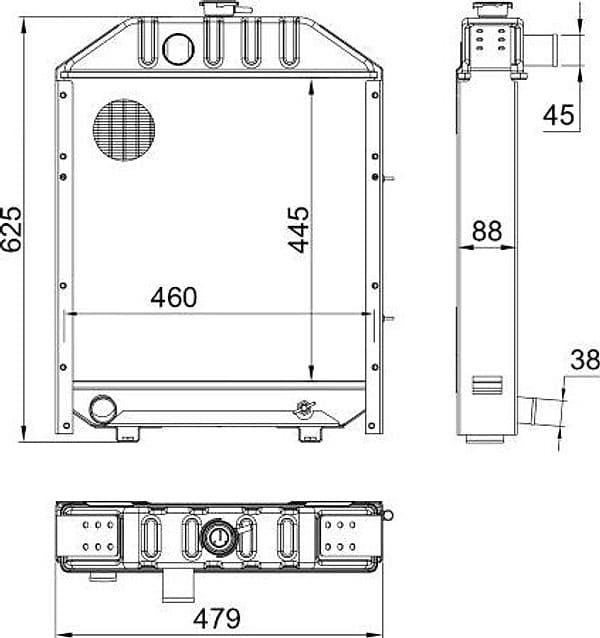 Radiatore adattabile Landini/Massey Ferguson 1824627M91 - 9