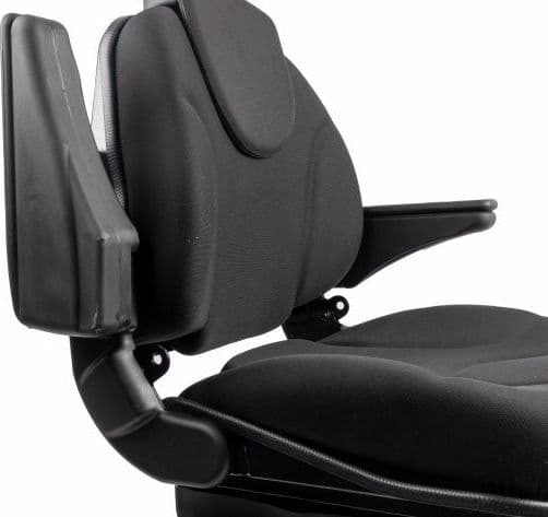 Sedile Activo Standard in tessuto nero con molleggio meccanico e braccioli - 4