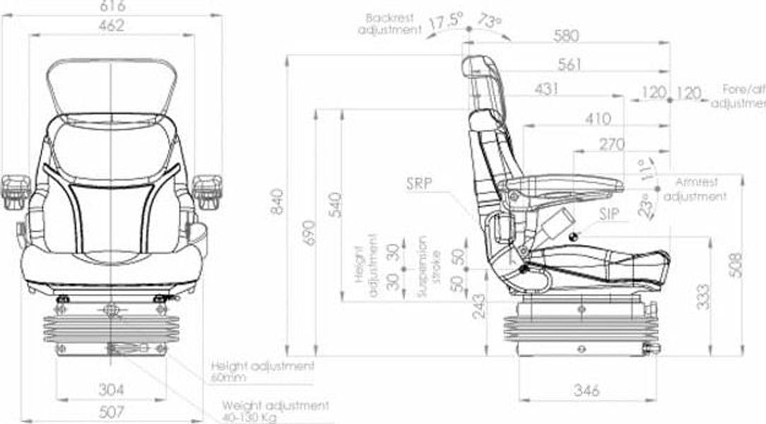 Sedile Activo Plus con sospensione meccanica - 2
