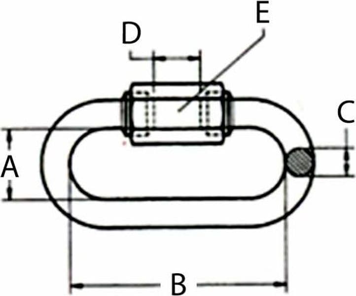 Maglia rapida zincata per catene Ø 8mm confezione da 10 pezzi - 2