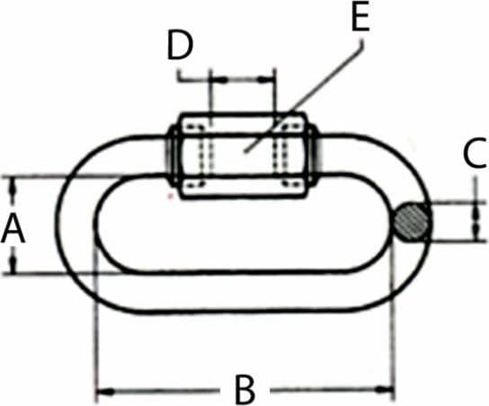 Maglia rapida zincata per catene Ø 8mm confezione da 10 pezzi - 2