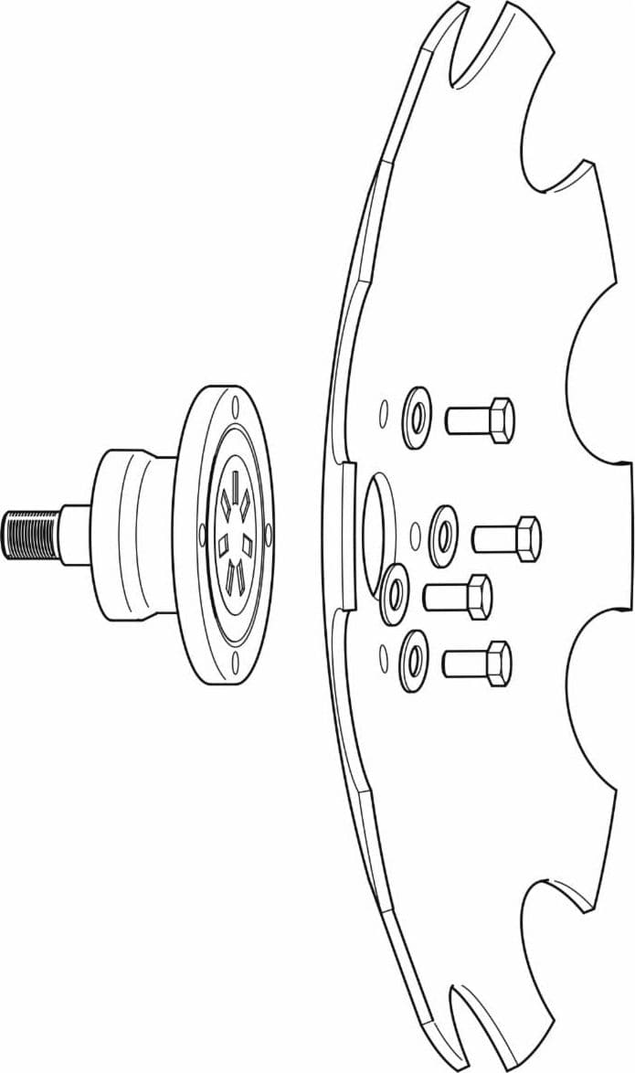Mozzo frangizolle Skf 5 fori Ø 28mm - 8