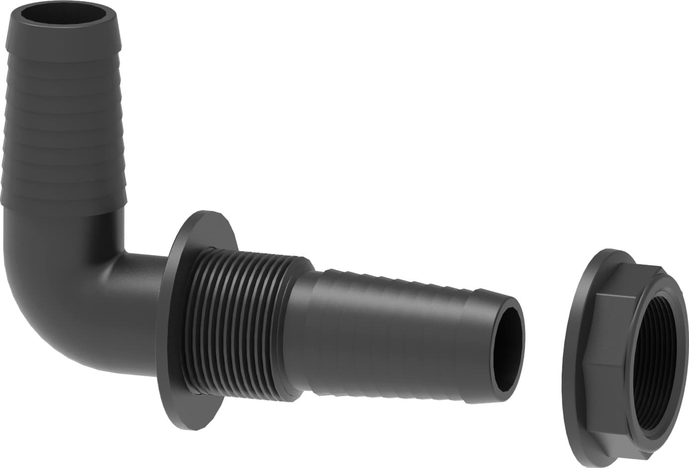 Raccordo passaparete 90° Arag con ghiera diametro 32mm G 1/2" confezione da 10 pezzi