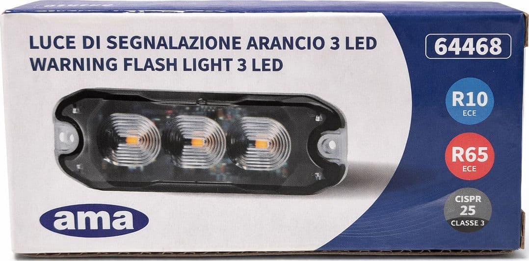 Luce di segnalazione Flash 3LED Arancione - 5