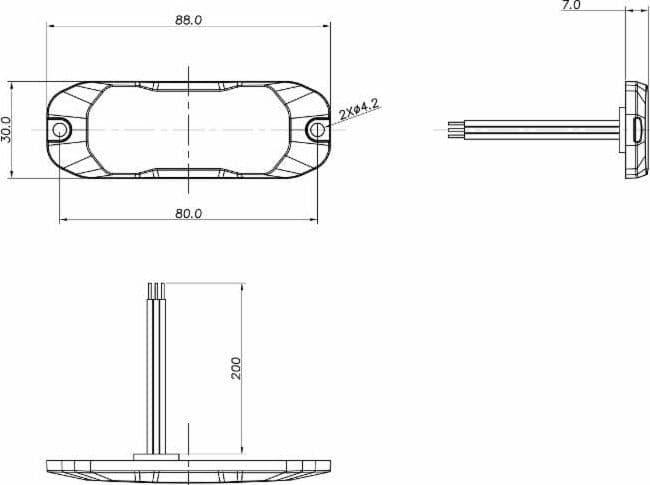 Luce di segnalazione Flash 3LED Arancione - 6