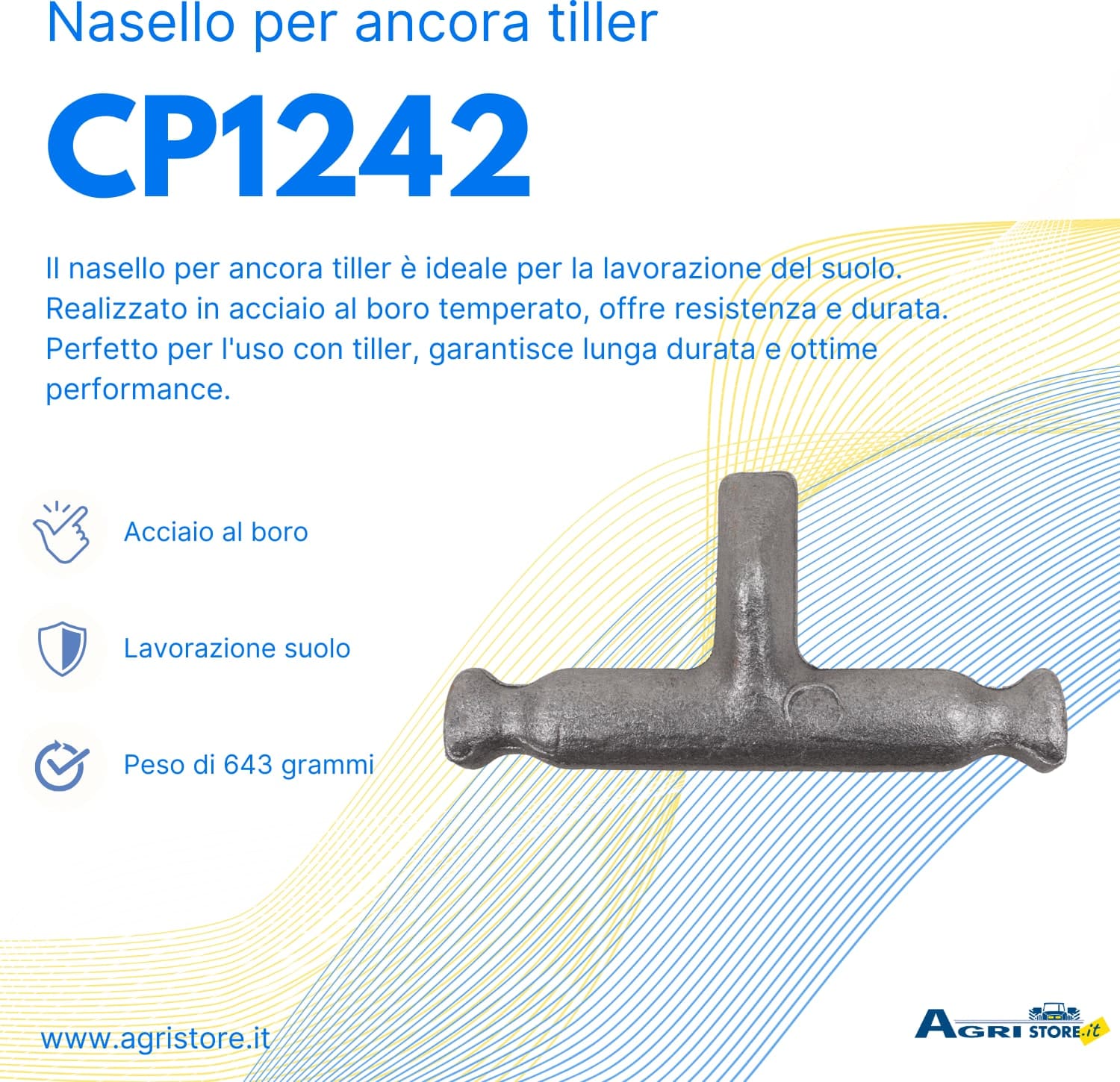 Nasello per ancora tiller stampato - 6