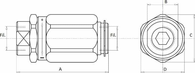 Valvola di strozzamento bidirezionale da 3/8" - 3