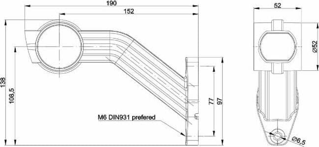 Luce di ingombro sx a 3 LED 12-36V con interasse di fissaggio 77mm - 2