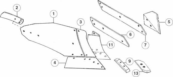 Scalpello adattabile Nardi UN6-UN9-CN9 6C 60 2 fori dx - 3