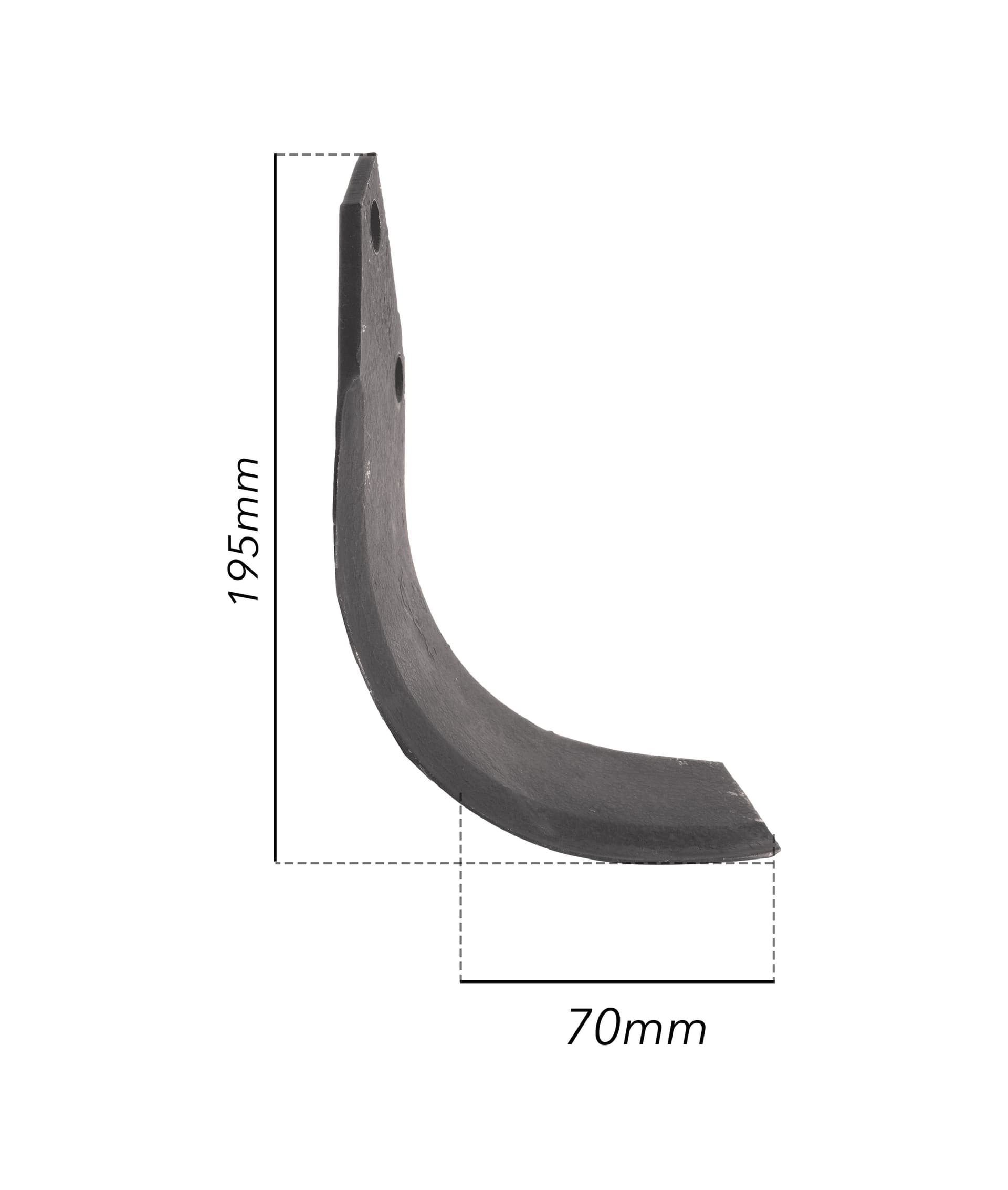 Zappa fresa dx 200x115mm con foro 12,5mm - 5