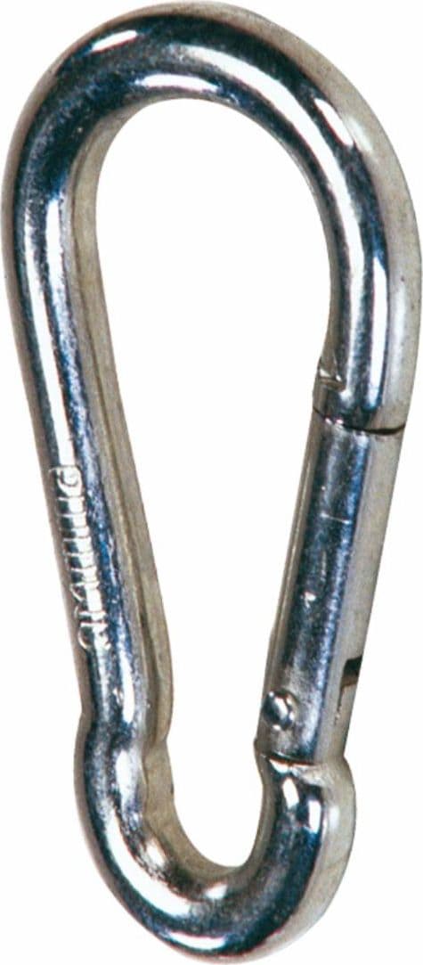 Moschettone filo diametro 7mm lunghezza 70mm confezione da 15 pezzi