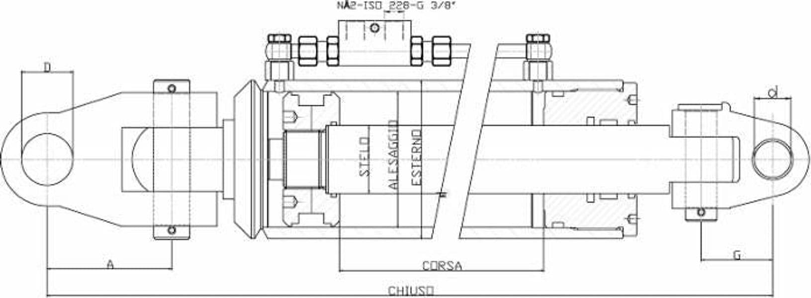 Terzo punto idraulico 120x60x280mm - 2