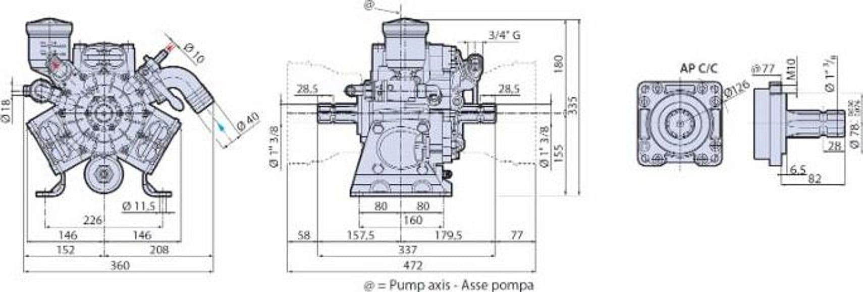 Pompa a membrana modello AR 813 c/c - 3