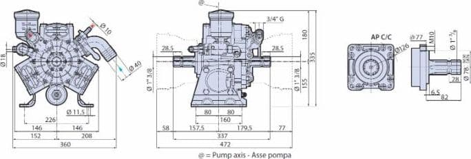 Pompa a membrana modello AR 813 c/c - 3
