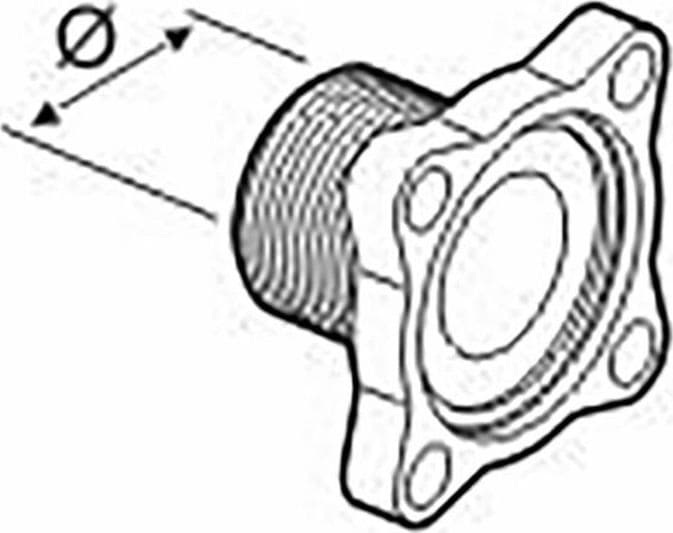 Flangia tipo F fil.M 3/4" valvola 463 adattabile ad Arag 463000H.130 - 2