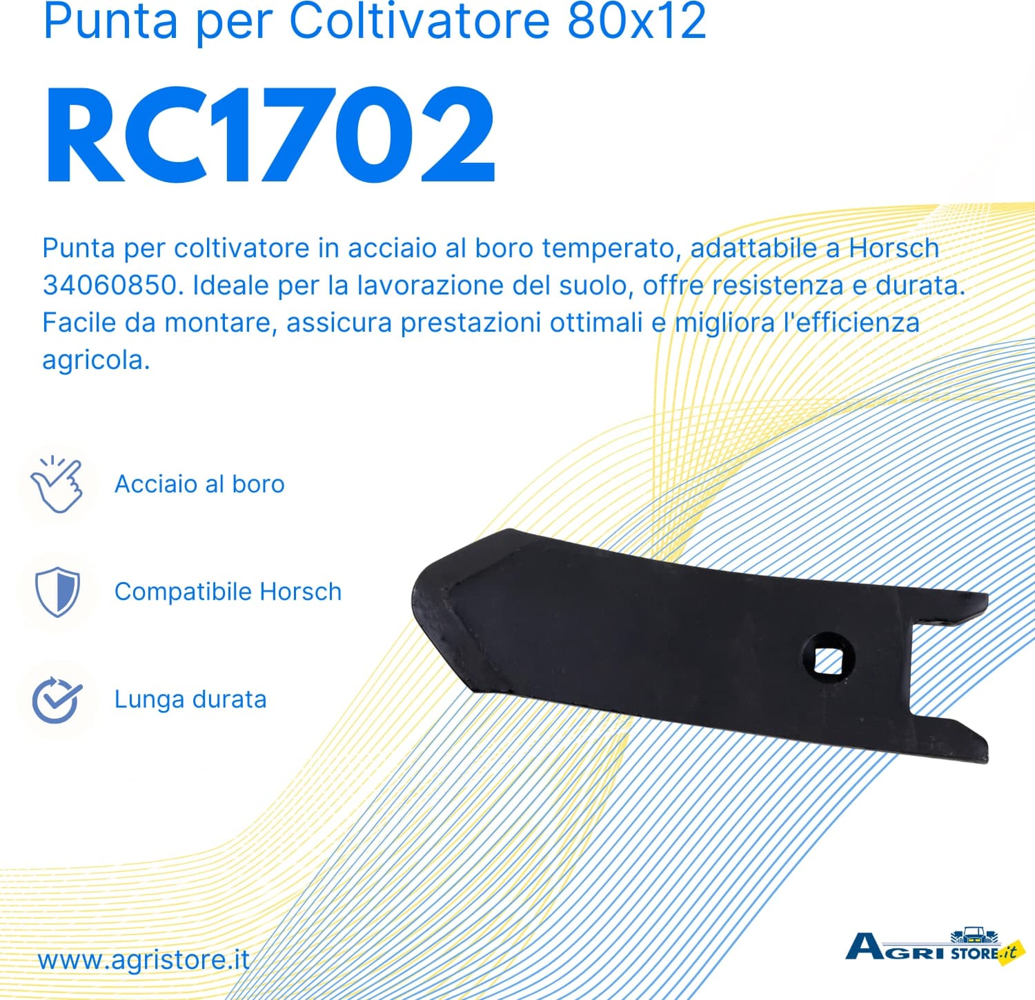 Punta per ancora coltivatore adattabile Horsch 34060850 80x12 - 6