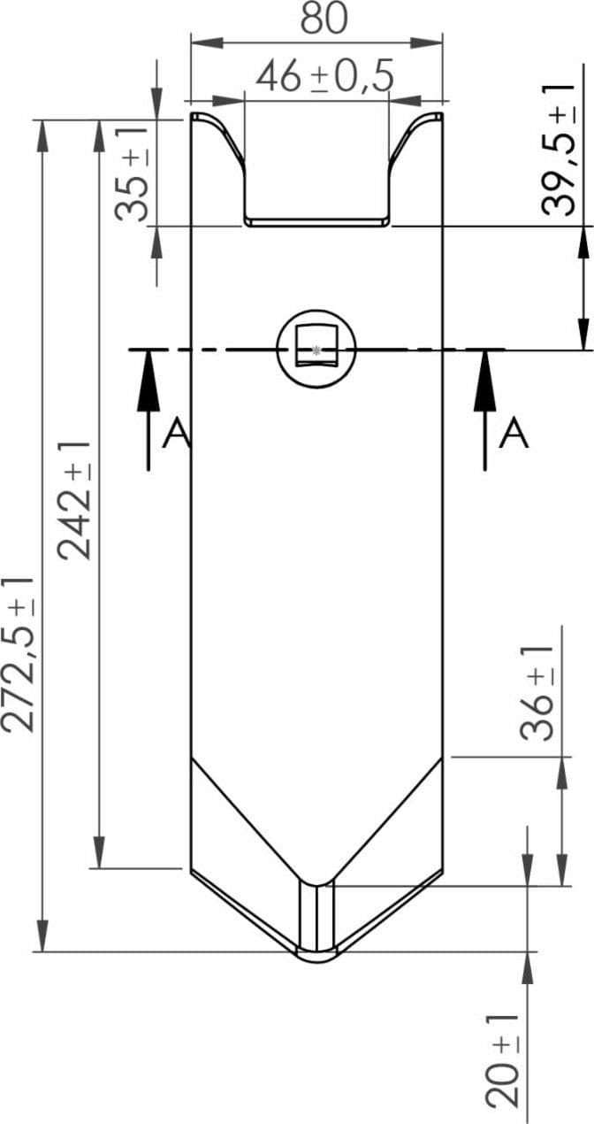 Punta per ancora coltivatore adattabile Horsch 34060850 80x12 - 7